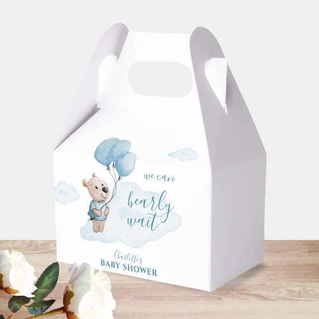 Caja Para Regalos Watercolor Teddy Bear Baby Shower (Subido por el creador)