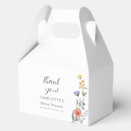 Caja Para Regalos Watercolor Wildflower Baby Shower