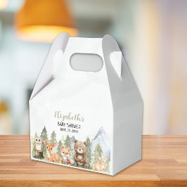 Caja Para Regalos Watercolor Woodland Baby Shower Theme