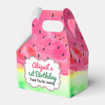 Watermelon Birthday Favor Box Personalizada