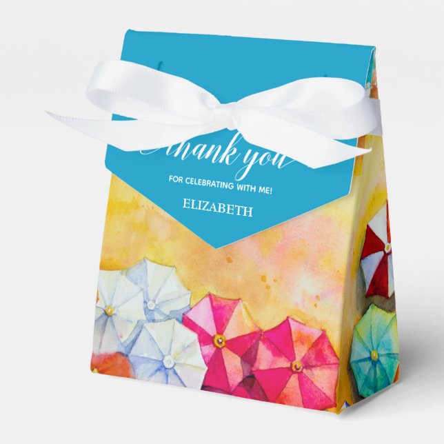 Caja Para Regalos Waves de arena en la playa Gracias (Front Side)