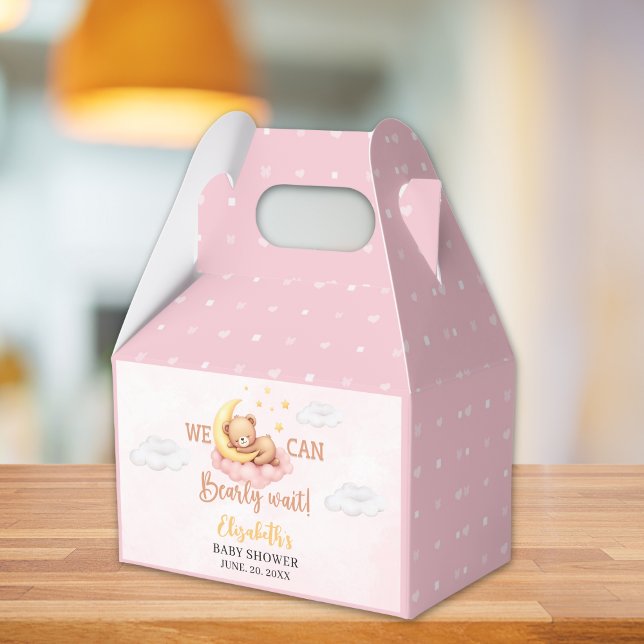 Caja Para Regalos We can Bearly wait - Bear Baby shower Girl (Subido por el creador)