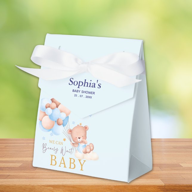 Caja Para Regalos We Can Bearly Wait, Boy Baby Shower (Subido por el creador)