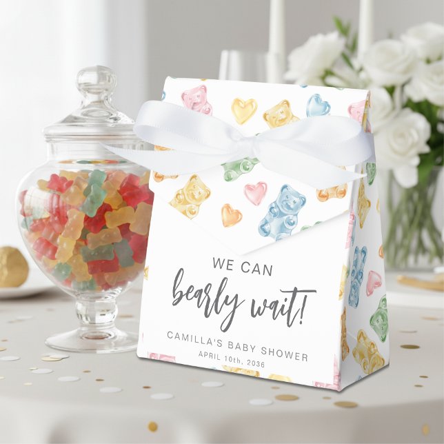 Caja Para Regalos We Can Bearly Wait Gummy Bears Baby Shower (Subido por el creador)