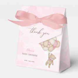 Caja Para Regalos We Can Bearly Wait Pink Baby Shower Thank You