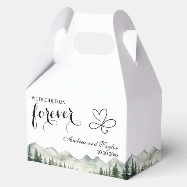 Caja Para Regalos We decided on Forever Elegant Wedding (Anverso)