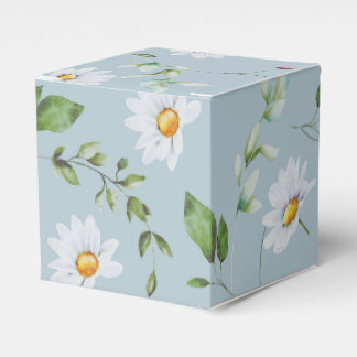 Caja Para Regalos Wedding Bridal Shower Blue Daisy Favor Box