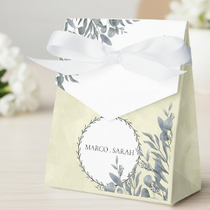 Caja Para Regalos Wedding Favor Box with Ginko Leaves and Names
