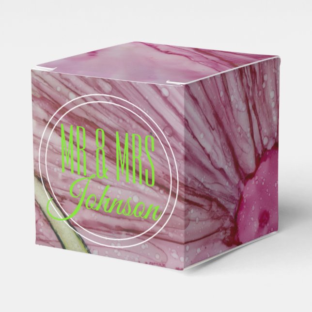 Caja Para Regalos Wedding Grande Fleur Classic favor boxes (Costado Anverso)
