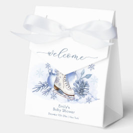 Caja Para Regalos Welcome Winter Snowflake Ice Skate Baby Shower