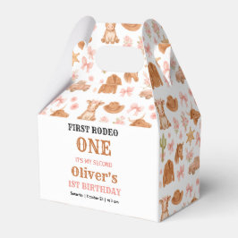 Caja Para Regalos Western Coquette Cowgirl 1st Birthday Cute Pink