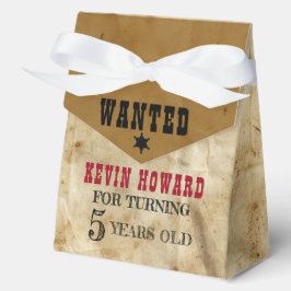 Caja Para Regalos Western Wanted Poster Birthday 4"w x 2"l x 5"h