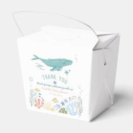 Caja Para Regalos Whale Under the Sea Baby Shower Gracias
