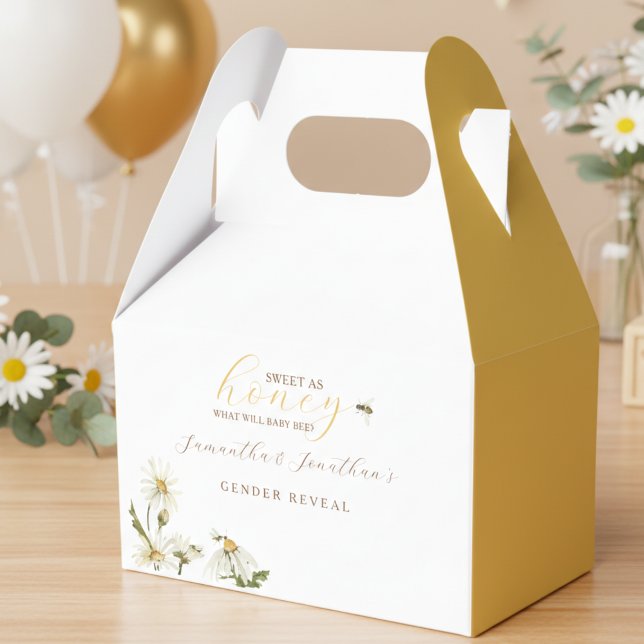 Caja Para Regalos What Will Baby Be Gender Reveal (Honey Bee Gender Reveal Favor Box)