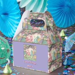 Caja Para Regalos Whimsical 3D Paper Cut Bunny & Easter Eggs Custom 