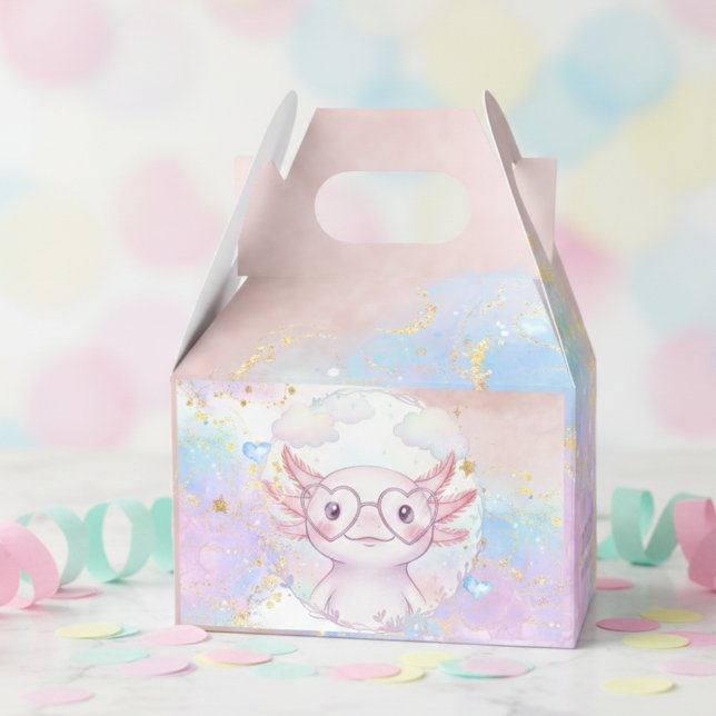 Caja Para Regalos Whimsical axolotl kids birthday (Subido por el creador)
