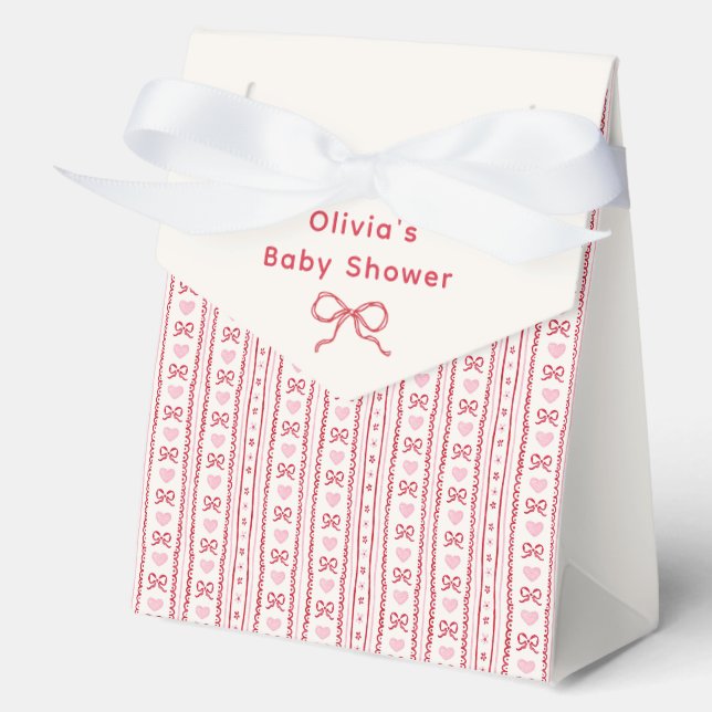 Caja Para Regalos Whimsical Bow Little Sweetheart Baby Shower  (Anverso)