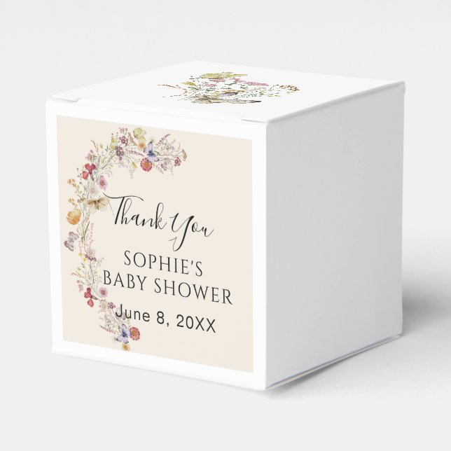 Caja Para Regalos Whimsical Butterflies Baby Shower (Costado Anverso)