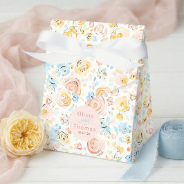 Caja Para Regalos Whimsical Cute Hand Drawn Pastel Flowers Wedding