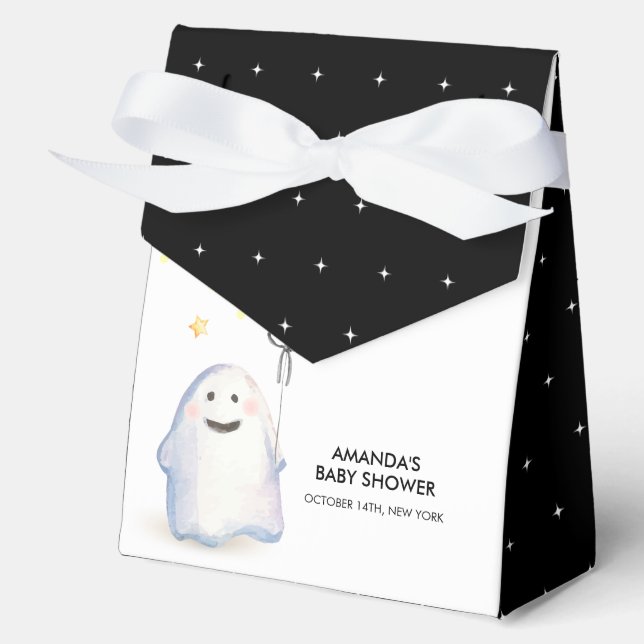 Caja Para Regalos Whimsical Little Boo Balloon Baby Shower (Anverso)