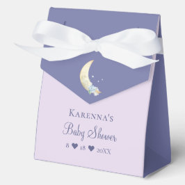 Caja Para Regalos Whimsical Moon Lavender Purple Baby Shower