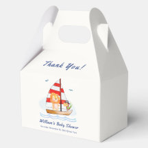 Whimsical Nautical Wild Lion Sailboat Baby Shower