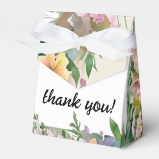 Caja Para Regalos Whimsical Pastel Watercolor Boda de flores silvest