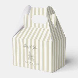 Caja Para Regalos Whimsical Stripe Green Wedding 