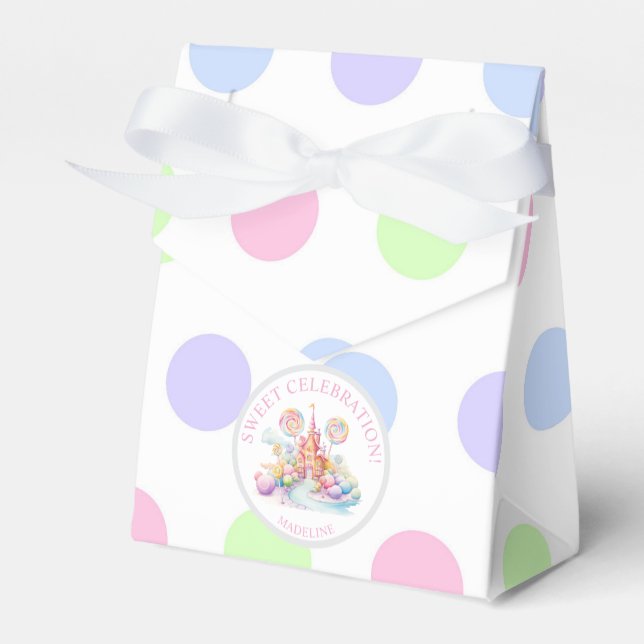 Caja Para Regalos Whimsical Watercolor Pastel Candyland Birthday (Front Side)