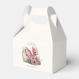 Caja Para Regalos Whimsical Watercolor Pink Dragon Baby Shower