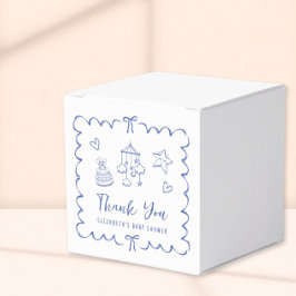 Caja Para Regalos Whimsical Wavy Frame Baby Shower