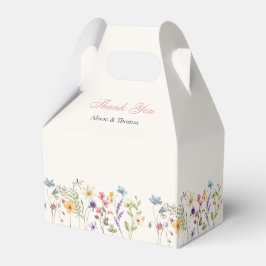 Caja Para Regalos Whimsical Wildflowers Meadow Wedding Favor Boxes