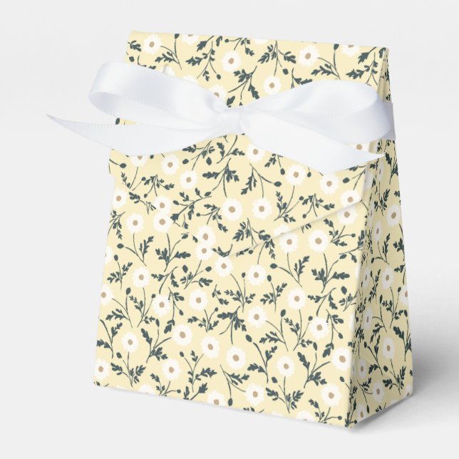 Caja Para Regalos Whispering Meadow - Butter Yellow Floral Pattern (Front Side)