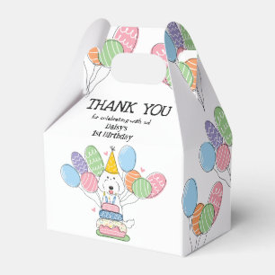 Caja Para Regalos White Labradoodle Cumpleaños Gracias Favor Box
