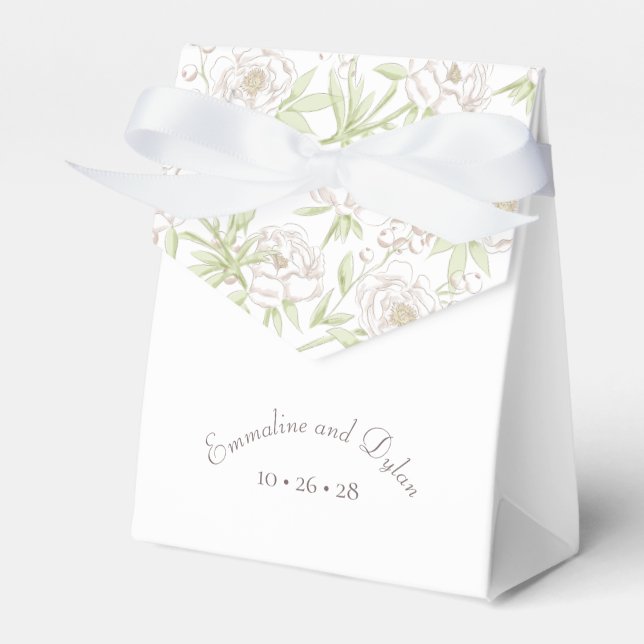 Caja Para Regalos White Rose Classic Wedding (Front Side)