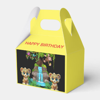 CAJA PARA REGALOS WILD CUTE JAGUAR BIRTHDAY