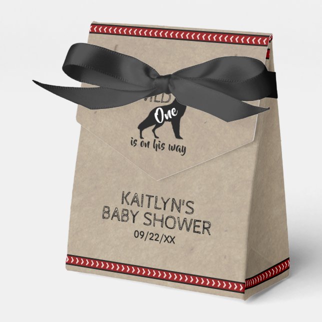 Caja Para Regalos Wild One Boys Baby Shower (Front Side)