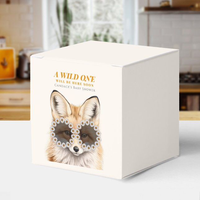 Caja Para Regalos Wild One Daisy Fox Baby Shower (Subido por el creador)