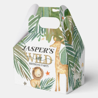 Caja Para Regalos 🎉🌿 Wild One Gold Green Birthday Favour Boxes