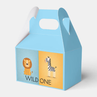 Caja Para Regalos Wild One Jungle Birthday- Safari Animals
