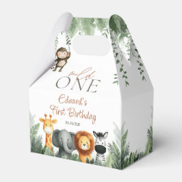 Caja Para Regalos Wild One Jungle Safari 1st Birthday