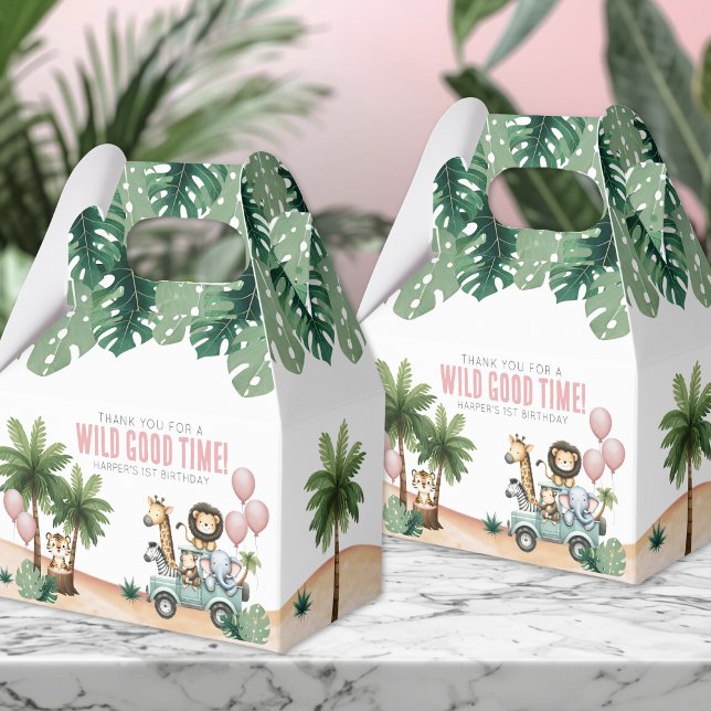 Caja Para Regalos Wild One Jungle Safari 1st Birthday Party (Wild One Jungle Safari 1st Birthday Party Favor Boxes)