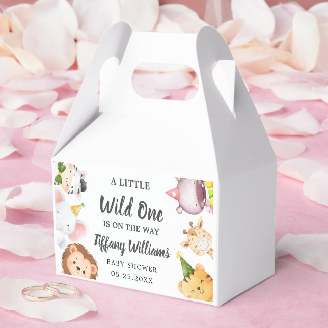 Caja Para Regalos Wild One Jungle Safari Baby Shower Party (Boda)
