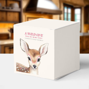 Caja Para Regalos Wild One Pink Spot Fawn Baby Shower