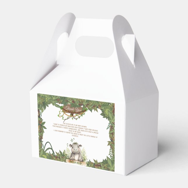 Caja Para Regalos Wild One Safari Adventure Baby Shower FavBox (Front Side)