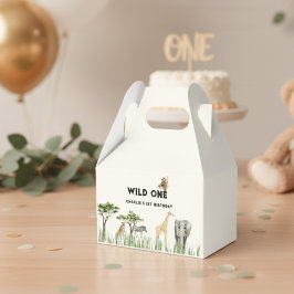 Caja Para Regalos Wild One Safari Animal Birthday Party