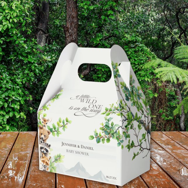 Caja Para Regalos Wild One Woodland Wildlife Baby Shower Favor Gift  (Subido por el creador)