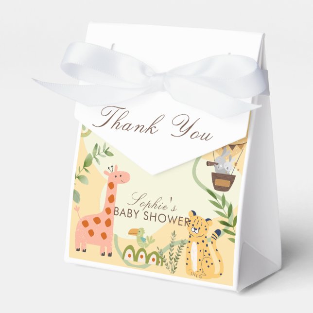 Caja Para Regalos Wild Safari Adventure Awaits Baby Shower (Front Side)