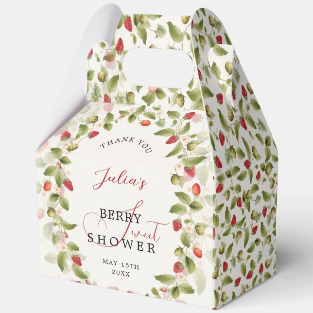 CAJA PARA REGALOS WILD STRAWBERRY SWEET BABY SHOWER (Anverso)