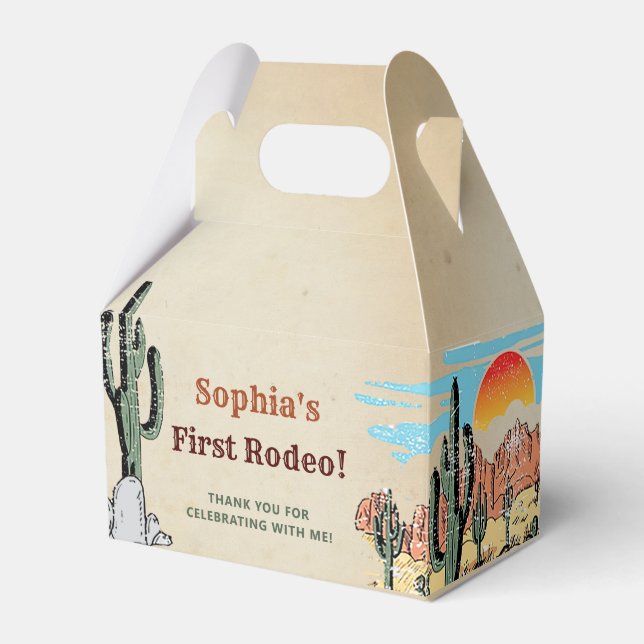 Caja Para Regalos Wild West Cowboy Birthday Party (Front Side)